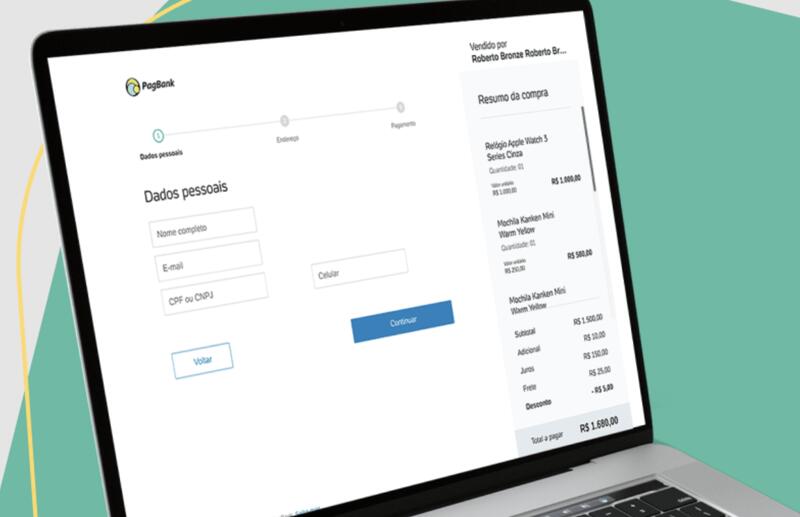 Checkout de compras do Pagbank utilizado por milhões de pessoas. Criado com React, Node, Next.js e SASS.